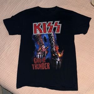 Kiss God of Thunder vintage rock band Graphic T-Shirt Size M